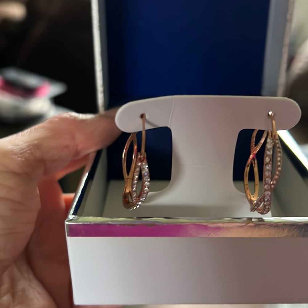 Rose gold earrings